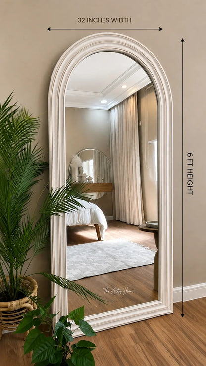6 Ft Arched Full Length Mirror – 32 Inch Wide | The Artsy Home